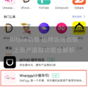 Bitpie功能 比特派钱包链上资产追踪功能全解析