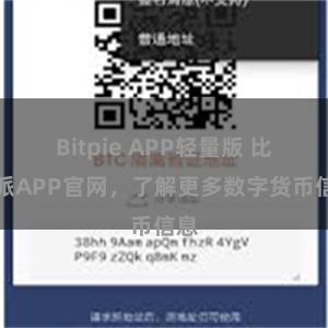 Bitpie APP轻量版 比特派APP官网，了解更多数字货币信息
