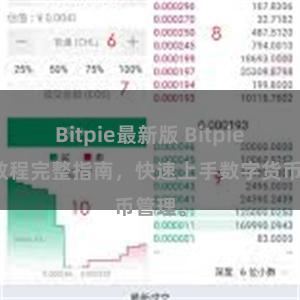 Bitpie最新版 Bitpie钱包教程完整指南，快速上手数字货币管理。