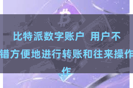 比特派数字账户  用户不错方便地进行转账和往来操作